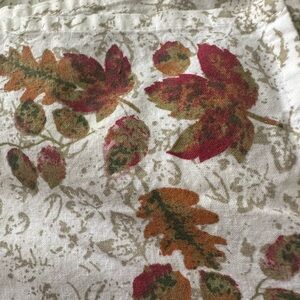 Pier 1 Floral Napkin with Red and Green Design